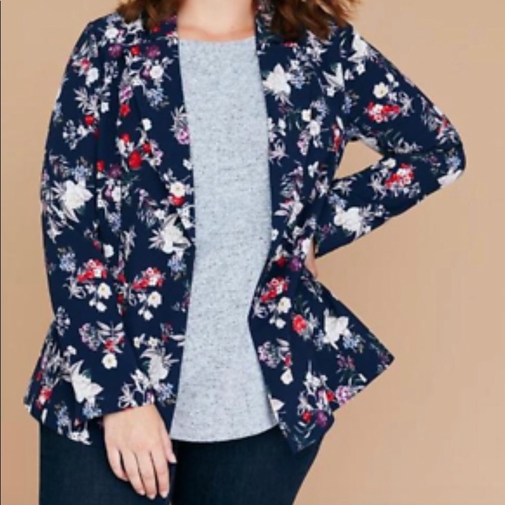 Lane Bryant Blazer Plus 18 Botanical Garden